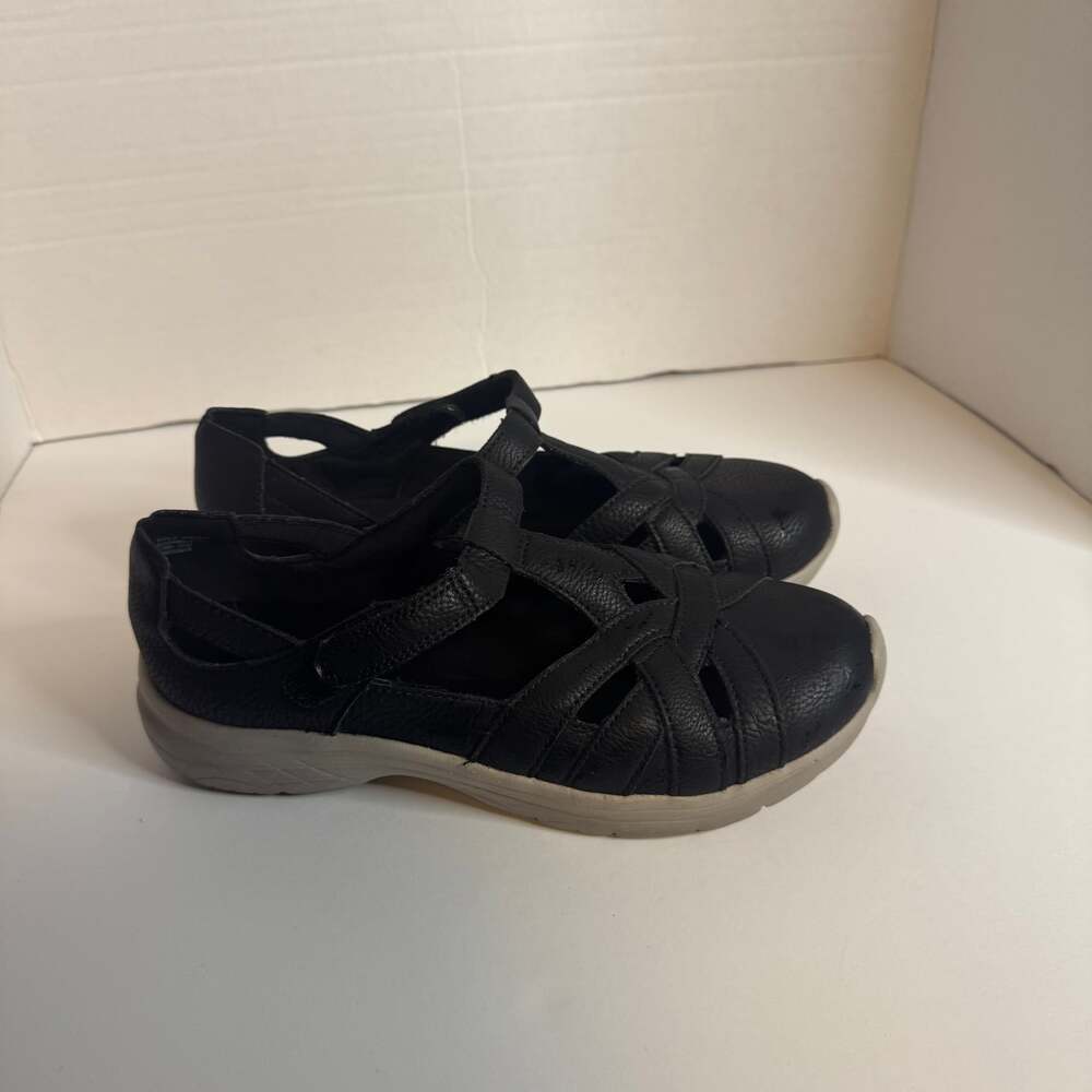 croft & barrow  Ortholite Mary Jane sneakers, black textured synthetic upper, wo